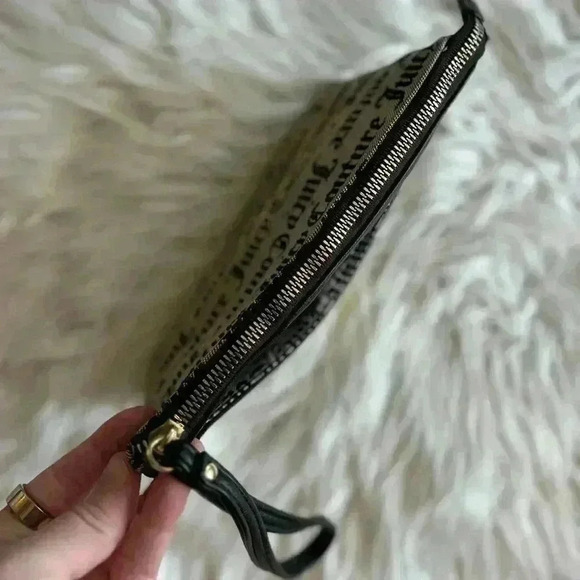 Juicy Couture Wristlet and Cardholder Set | Designer Logo Clutch Bag Gold Charm - Picture 12 of 12